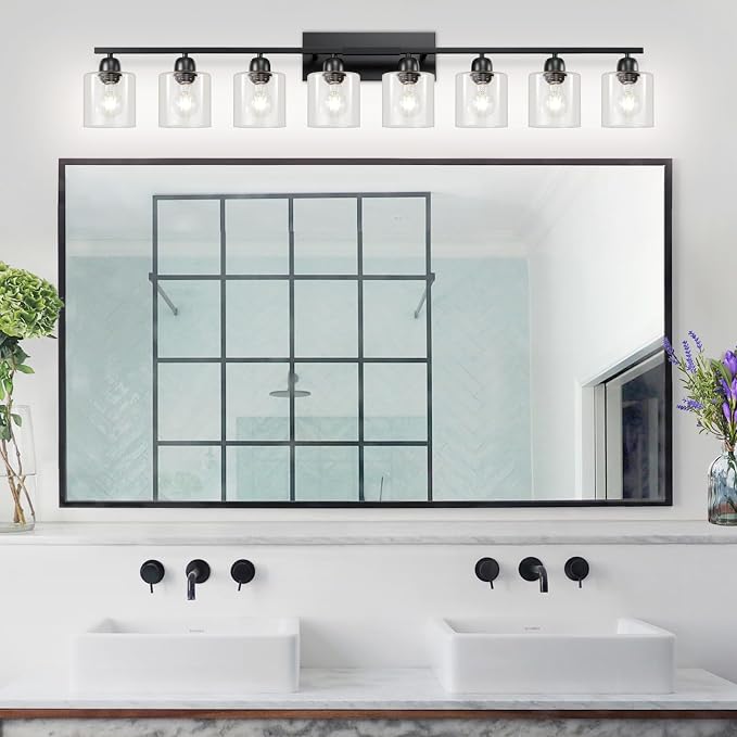 Modern 8 Light Bathroom Light Fixtures, 52 inch Vanity Lights - Image 6