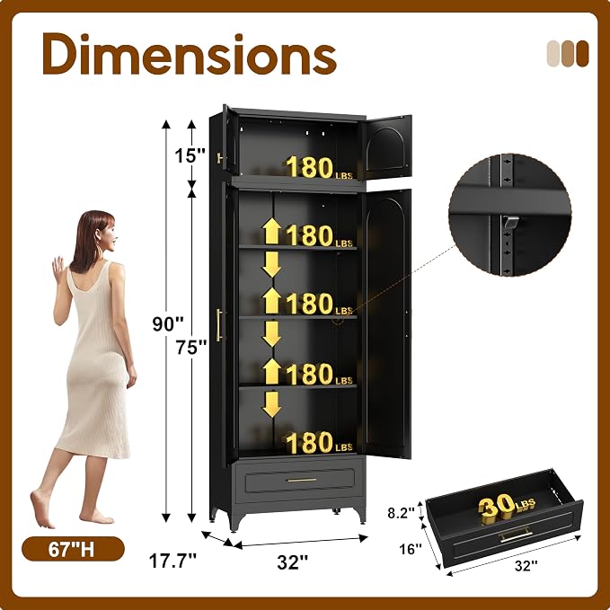 90" Pantry Kitchen Cabinet - Image 2