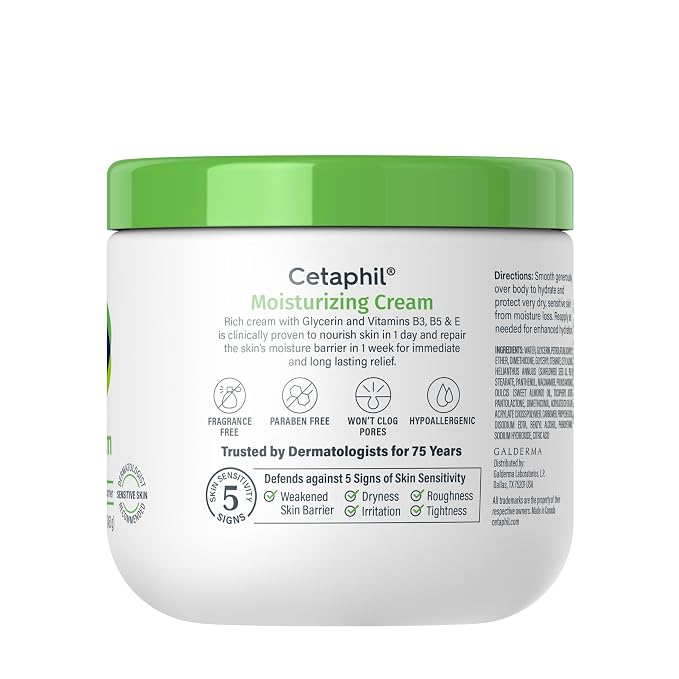 Cetaphil Face & Body Moisturizer, Hydrating Moisturizing Cream - Image 9