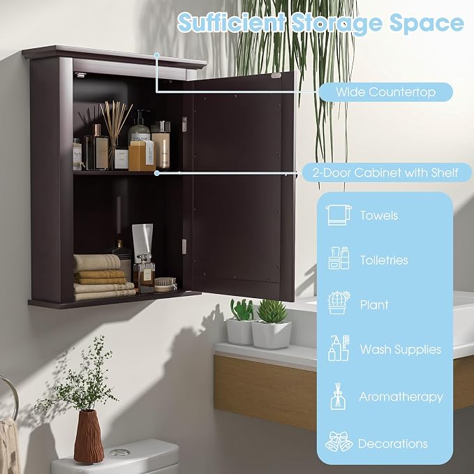 Safeplus Brown Medicine Cabinet - Image 7