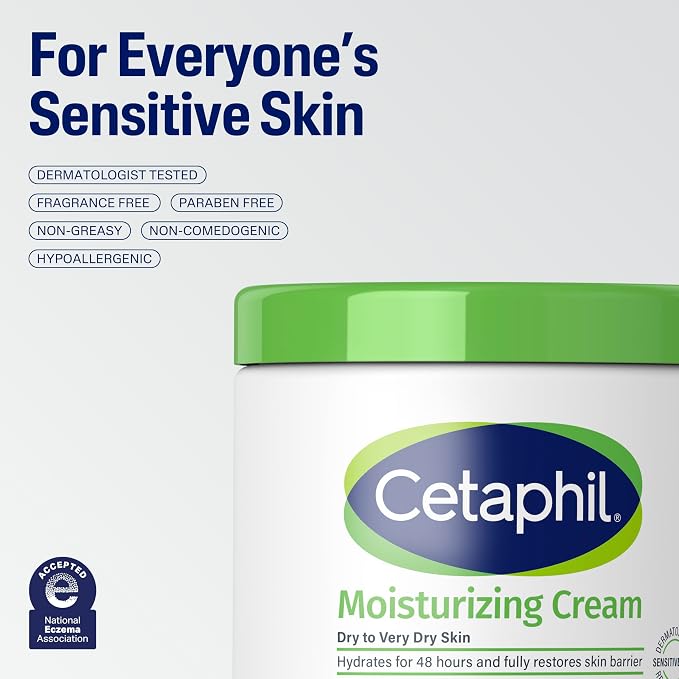 Cetaphil Face & Body Moisturizer, Hydrating Moisturizing Cream - Image 6