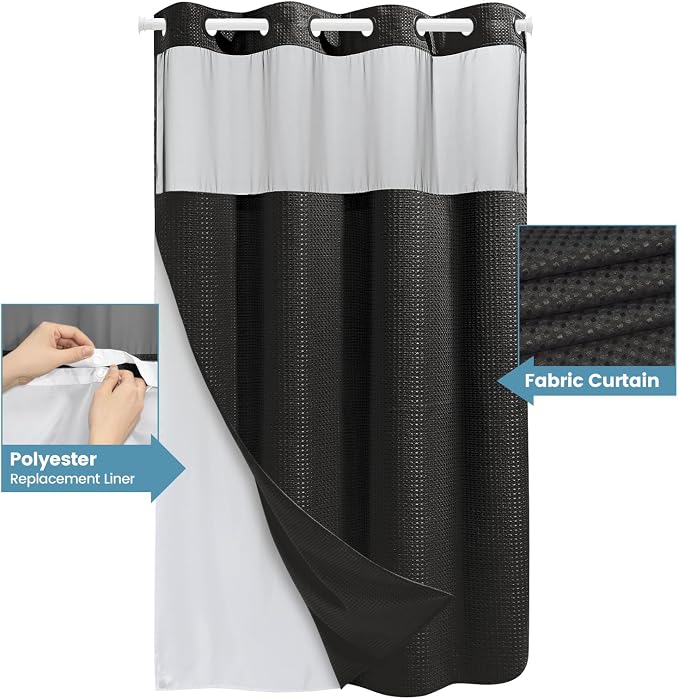 Stall No Hook Shower Curtain - Image 4
