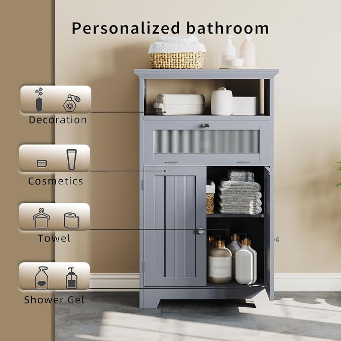 ChooChoo Bathroom Floor Storage Cabinet - Image 4