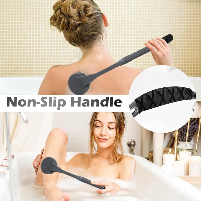 Back Brush Long Handle for Shower, 20.5” Bath Brush, Back Scrubber, Shower Body - Image 4