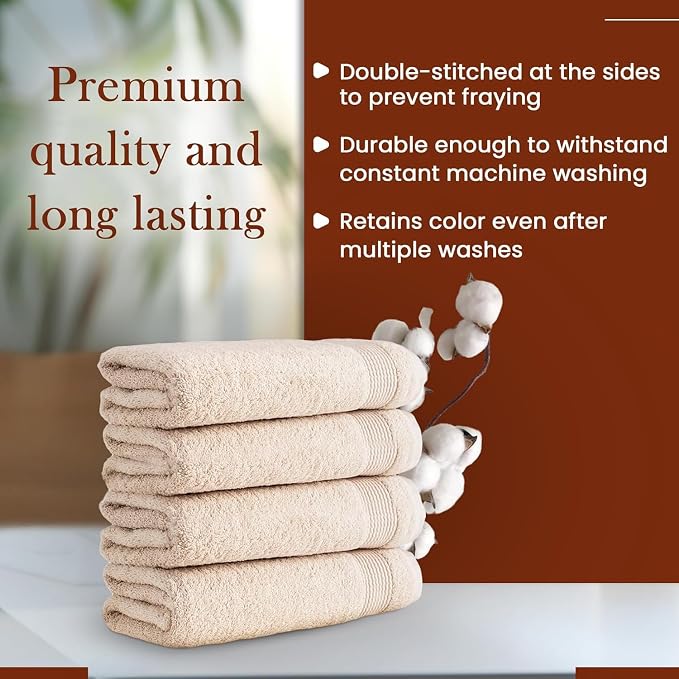 HALLEY Turkish Cotton Towels Bath Towels Super Soft Highly Absorbent 100% - Image 3