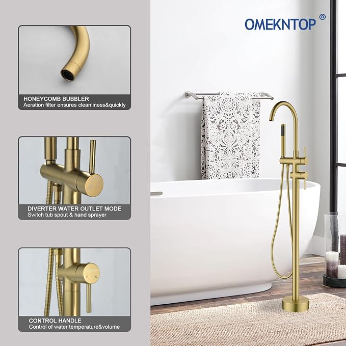 Modern Freestanding Tub Faucet - Image 2