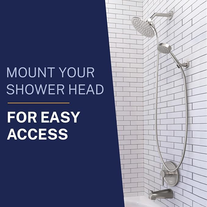 HammerHead Showers® Solid Metal Handheld Shower Head Holder Wall Mount – Chrome - Image 2