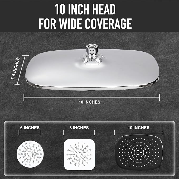 Veken 10'' Rain Shower Head - Image 2