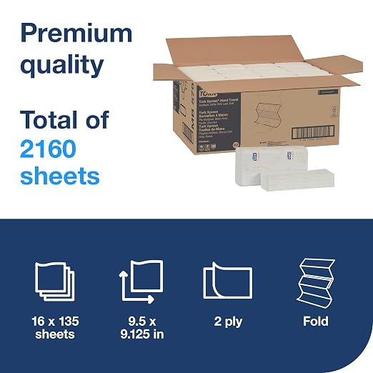 Tork Soft Xpress Multifold Paper Hand Towels White, H2 System Compatible 16 - Image 2