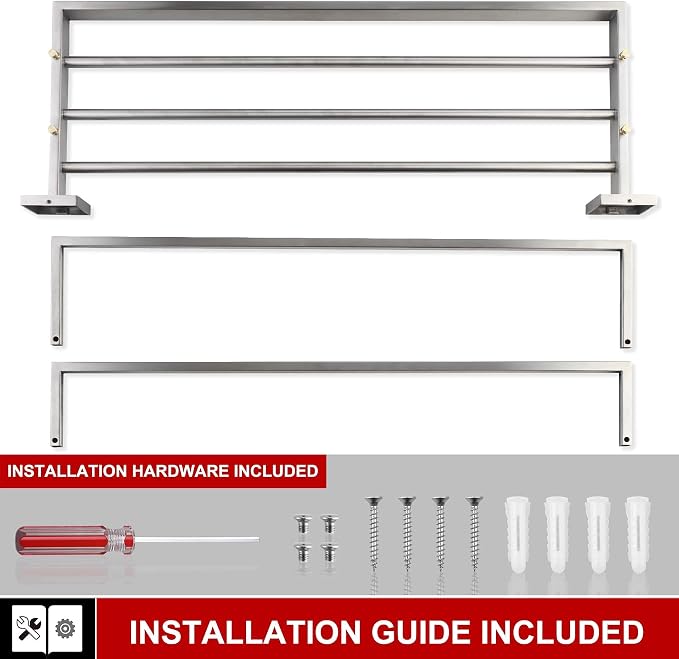 KOKOSIRI Towel Rack 24'' Bathroom Towel Shelves - Image 8