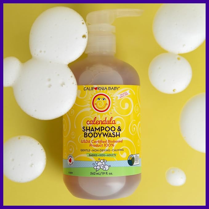 California Baby Calendula Baby Shampoo + Baby Wash | 100% Plant-Based | - Image 5