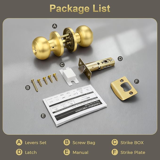 KNOBWELL 5 Pack Privacy Door Knob - Image 7