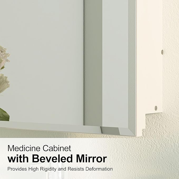 Beveled Edge Arched Recessed Medicine Cabinet - Image 3