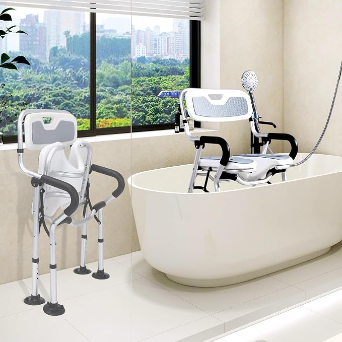 Shower Chair for Inside Shower, Foldable Shower Chair for Elderly and Disabled - Image 6