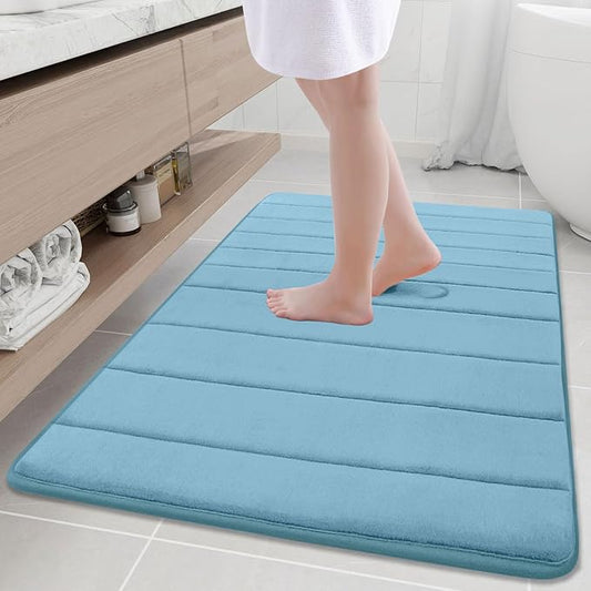 Buganda Memory Foam Bath Mat, Ultra Soft and Non-Slip Bathroom Rugs, Water by Buganda