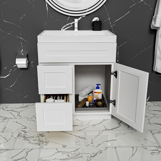 KitchenMan 30 Inch Bathroom Vanity Without Sink and Top Unassembled Bathroom - Image 2