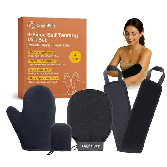 4 Pack Self Tanning Mitt Applicator Kit, Tanning Glove by Originbuty