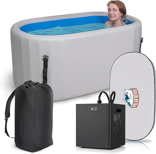 Inflatable Ice Bathtub With Chiller by PolarRevived