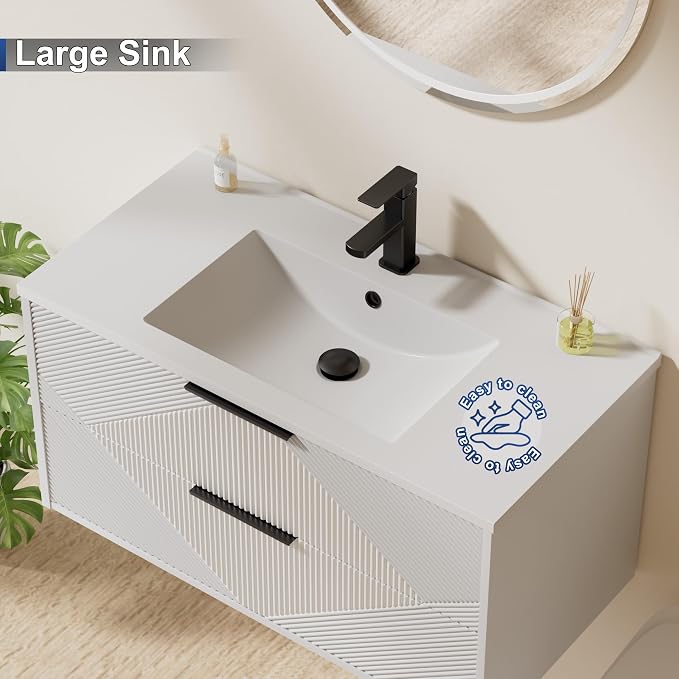LUCKWIND 36" Floating Bathroom Vanity - Image 4