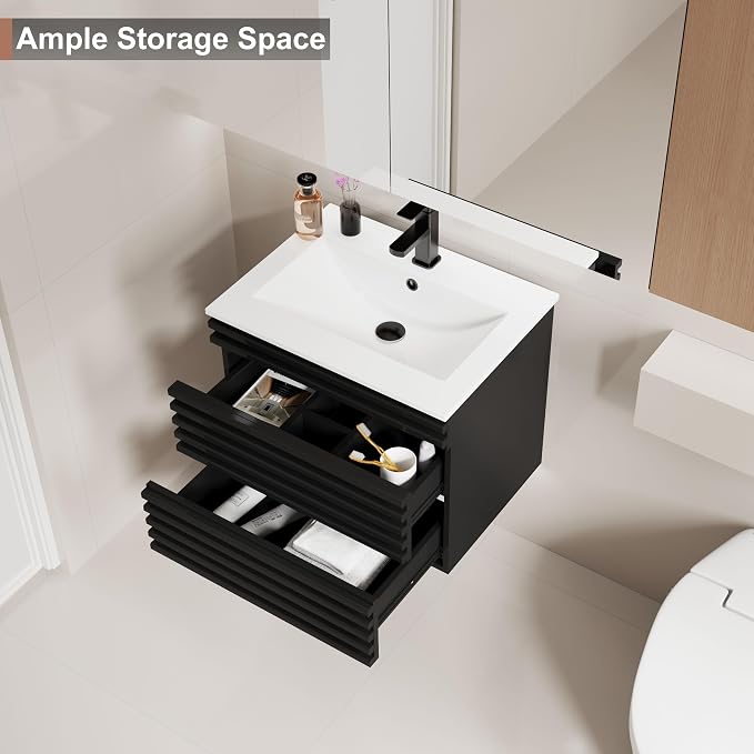 LUCKWIND 24" Floating Bathroom Vanity - Image 3
