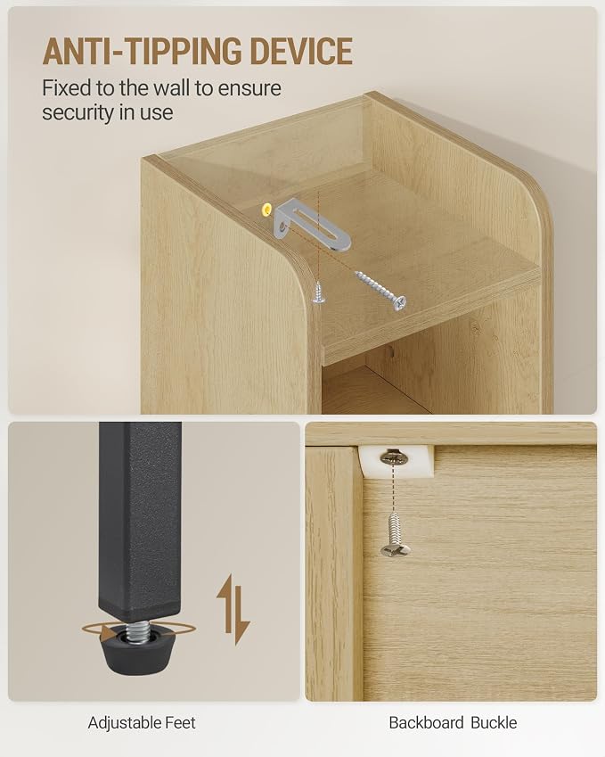 Bathroom Storage Cabinet, Small Corner Floor Cabinet - Image 5