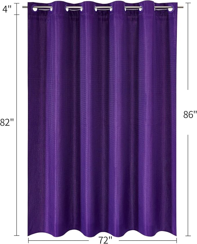 MitoVilla Extra Long Shower Curtain Liner Set, No Hooks Needed - Image 7