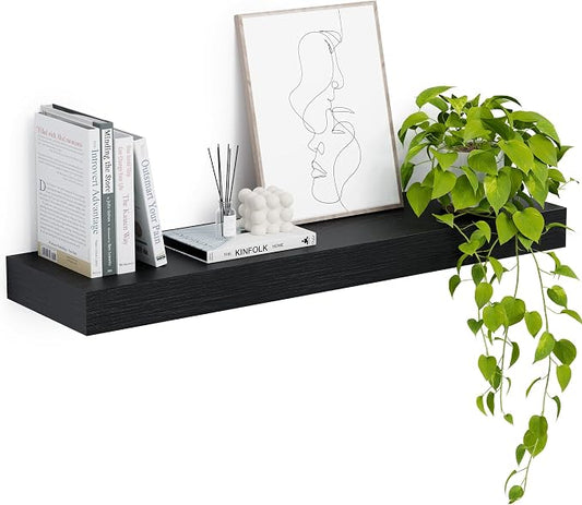Heimlove 12" Deep Floating Shelves, 36 x 12 Inch Wall Mounted Long Floating by Heimlove