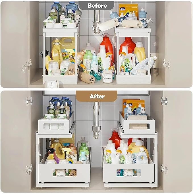 2 Pack 18.5IN-Depth Under Sink Organizer - Image 6