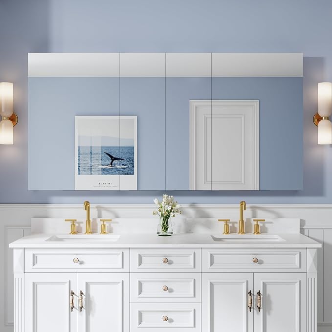 WELLFOR 72" x 36" Bathroom Medicine Cabinet - Image 10