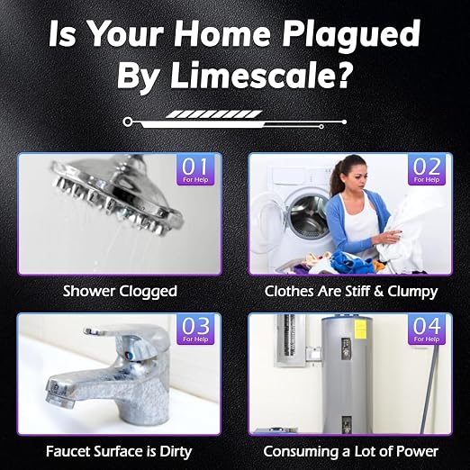 Salt Free Water Descaler, Water Heater Softener, Prevent Scale Buildup On Water - Image 2