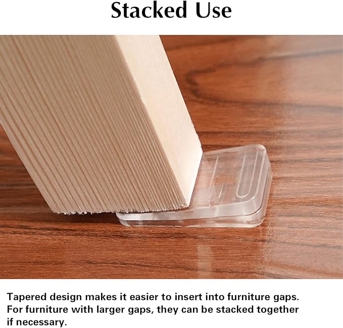 Plastic Shims 8 Pack Table Wedge Clear Toilet Shim, Levelers Adjustable Blocks - Image 5