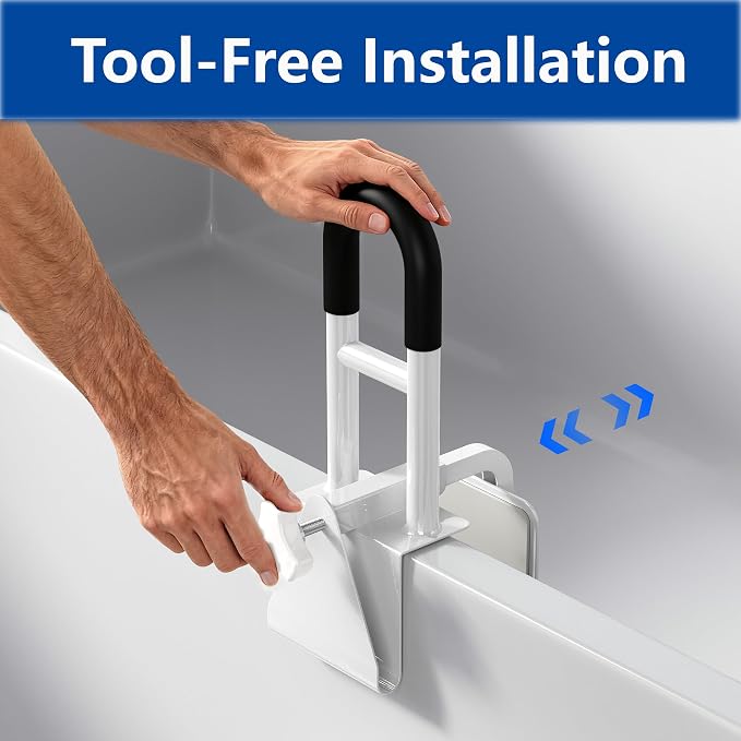 Bathtub Safety Rail: Shower Grab Bar Handle - Image 7