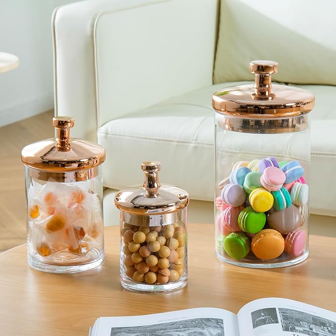 MyGift Glass Apothecary Cookie Jar Set - Image 5