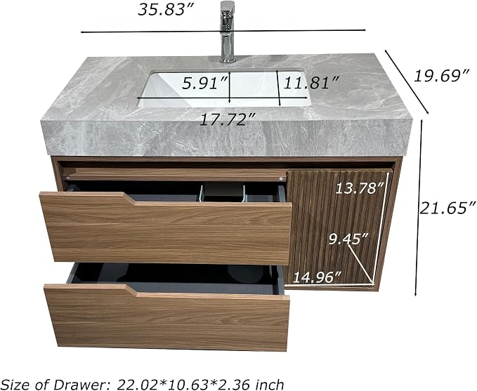 36" Floating Bathroom Vanity - Image 2