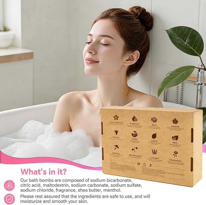 Bath Bombs for Women, Natural Bubble Bathbombs - Image 6