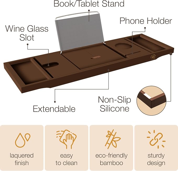 Wooden Bathtub Tray - Image 4