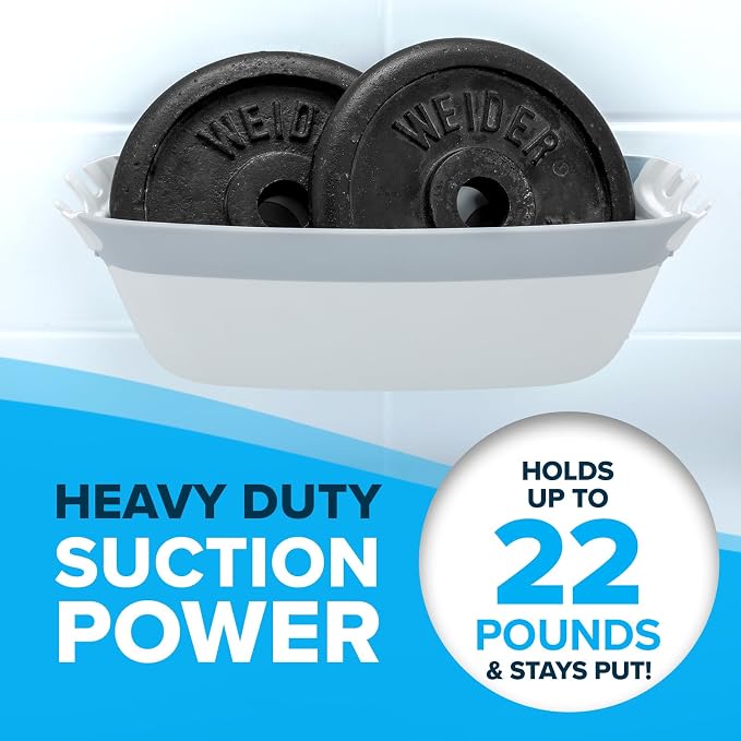 SlipX Solutions Shower Organizer Caddy, Sturdy Storage Organizer, Power Lock - Image 4