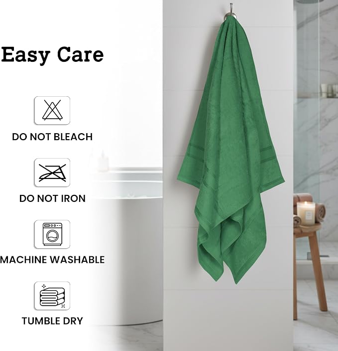 Casa Lino Green Bath Towels Set of 4 - Image 7
