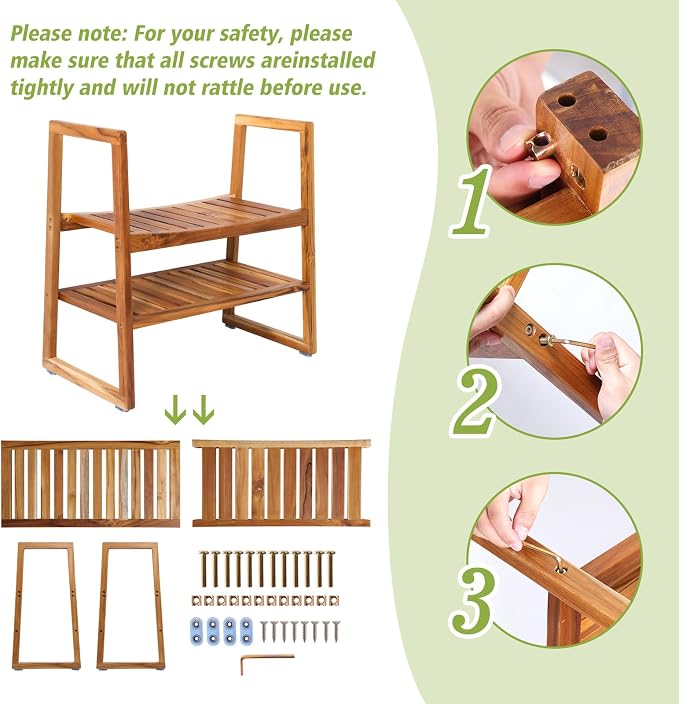 VVW Teak Shower Bench - Image 5