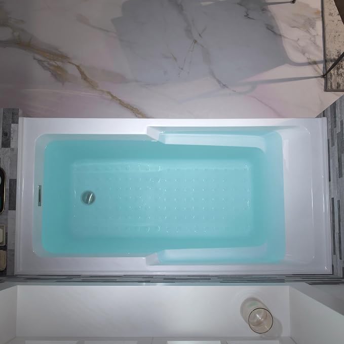 WOODBRIDGE 54" Acrylic Rectangular Alcove Soaking Bathtub in White - Image 3