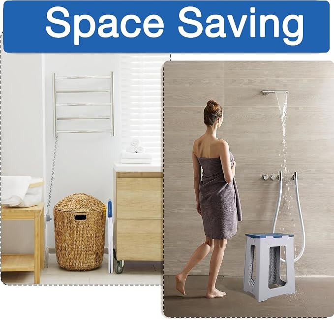 ProTraveser Bathroom Foot Rest Stool, Foldable Waterproof Plastic Step Stool - Image 4