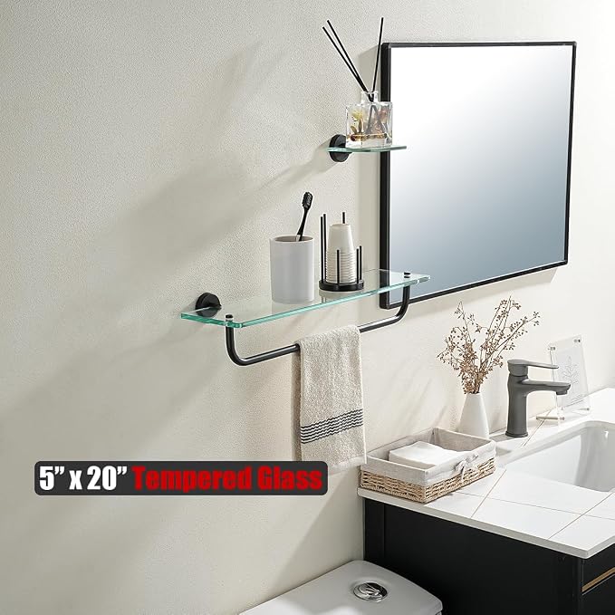 JQK Bathroom Glass Shelf, Shelf - Image 6