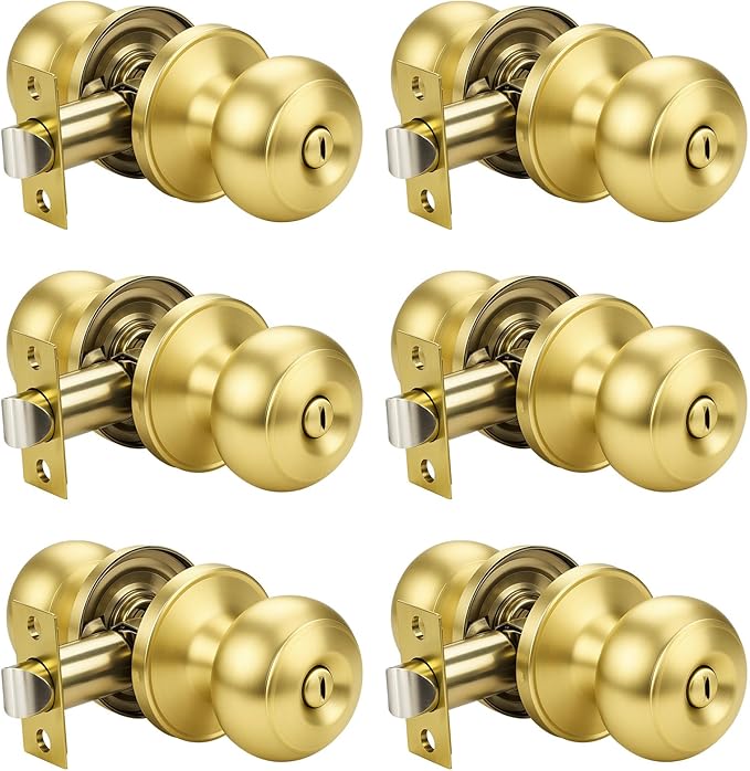 KNOBWELL 6 Pack Privacy Door Knob by KNOBWELL