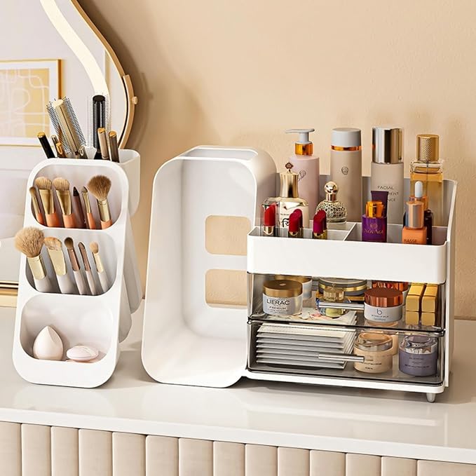 Makeup Organizer with Drawers for Vanity, Spacious Cosmetic Display Case - Image 7