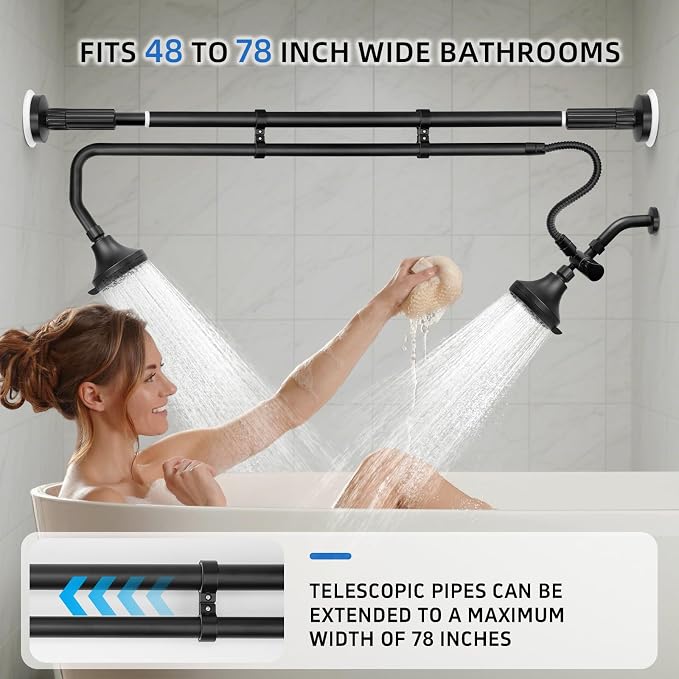 Tandem Shower Heads, Double Shower Head - Image 4