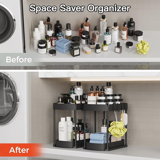 2 Pack Multi-Purpose Pull-Out Storage Organizers, Under Sink Organizers and - Image 5