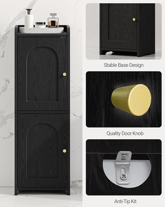 Bathroom Storage Cabinet, Small Corner Floor Cabinet - Image 5