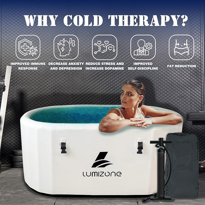 Lumizone Inflatable Cold Plunge Tub 132 Gallons Capacity Ice Bath Portable Ice - Image 2