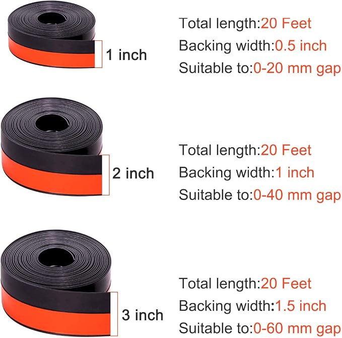 TORRAMI Wide Silicone Weather Stripping 3 inch Width 20 Feet Length, Draft - Image 2