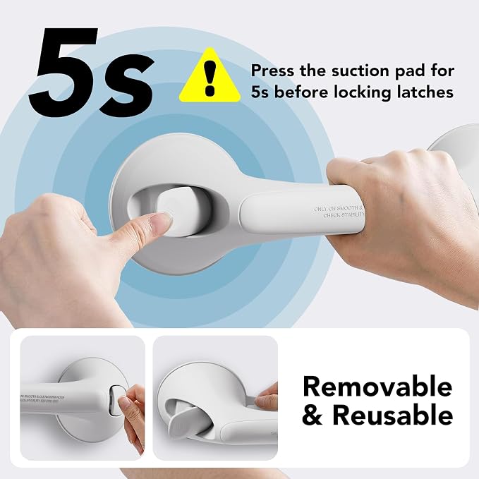 2 Pack 12 Inch Grab Bars for Bathtubs and Showers for Seniors, Heavy Duty - Image 3